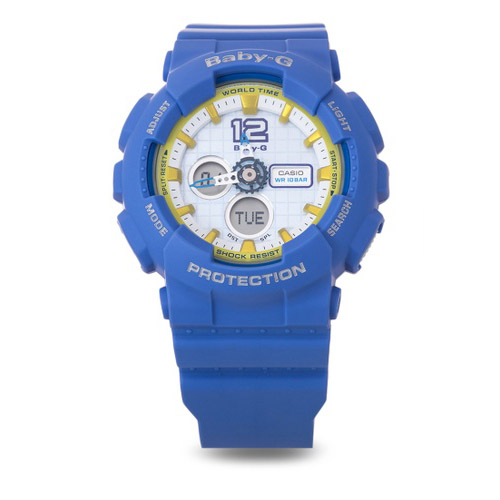 Đồng hồ nữ Casio BA-120-2BDR dây nhựa màu xanh