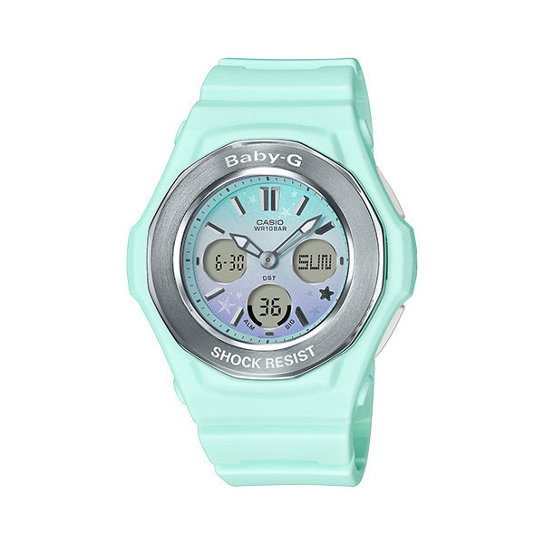 Đồng hồ nữ Casio BABY-G BGA-100ST-3A Đồng hồ kim-số tiêu chuẩn, Dây đeo nhựa