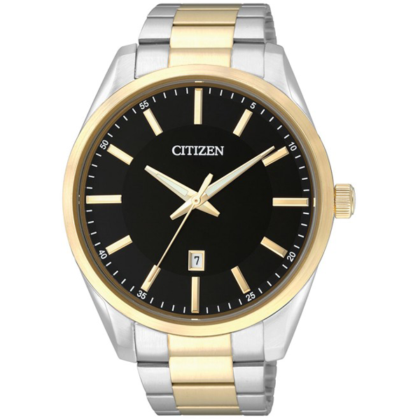Đồng hồ Nam Citizen Quartz BI1034-52E Dây kim loại - Mặt màu đen