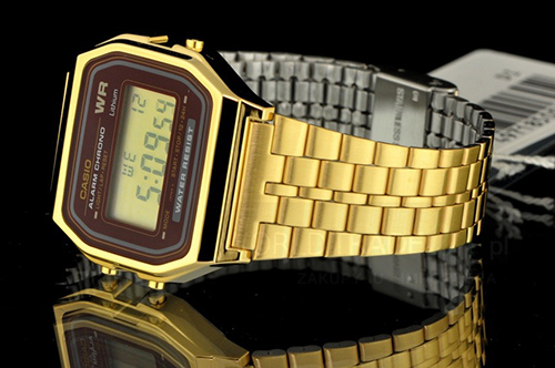 Đồng hồ nam Casio A159WGEA-5DF mạ vàng sang trọng