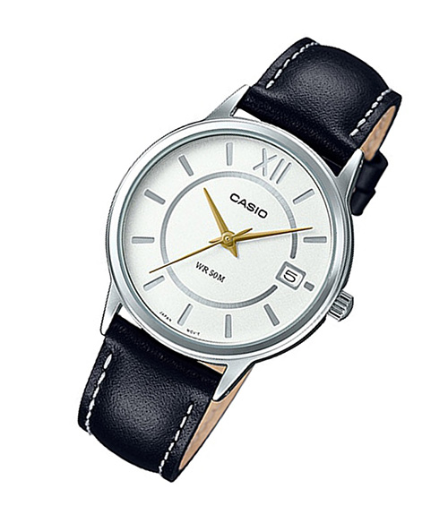 đồng hồ nam Casio LTP-E134L-1BVDF dây da màu đen