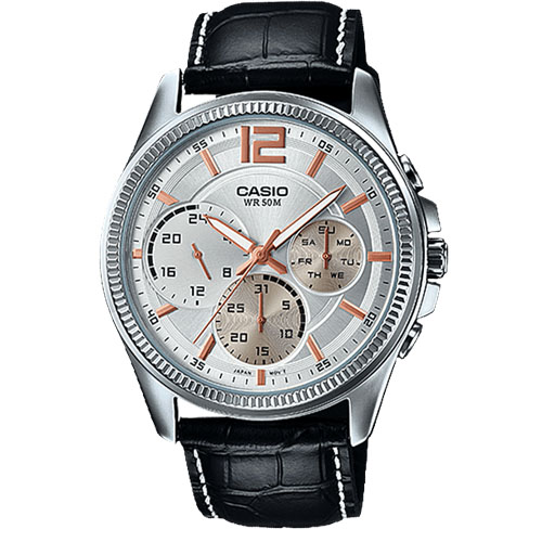 Đồng hồ nam Casio MTP-E305L-7AVDF dây da thật