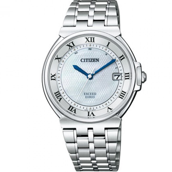 Đồng hồ nam Citizen exceed Eco-Drive AS7070-58A Mặt kính sapphire, dây kim loại mạ trắng không gỉ