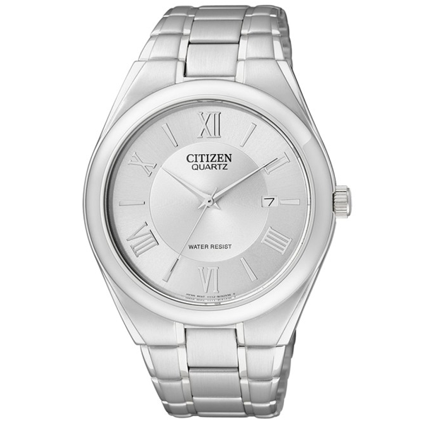 Đồng hồ Nam Citizen Quartz BI0950-51A Dây kim loại - Mặt trắng