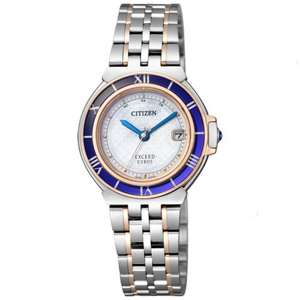Đồng hồ nữ Citizen Exceed Euros ES1035-52A Dây kim loại - mặt trắng viền xanh